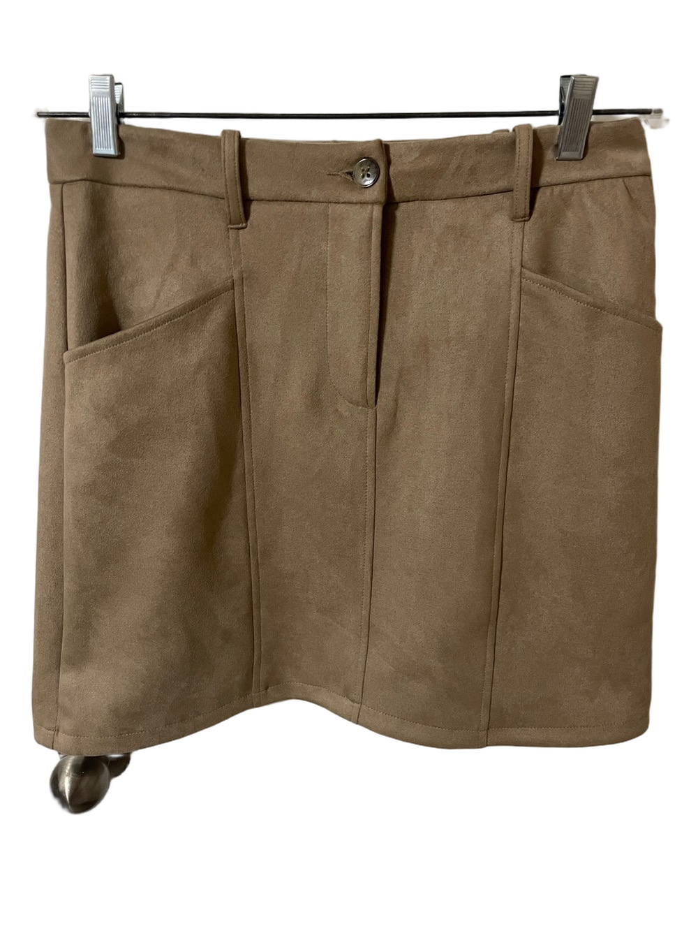 Nwt’s Philosophy Taupe Suede-Look A-Line Mini Skirt Size 8